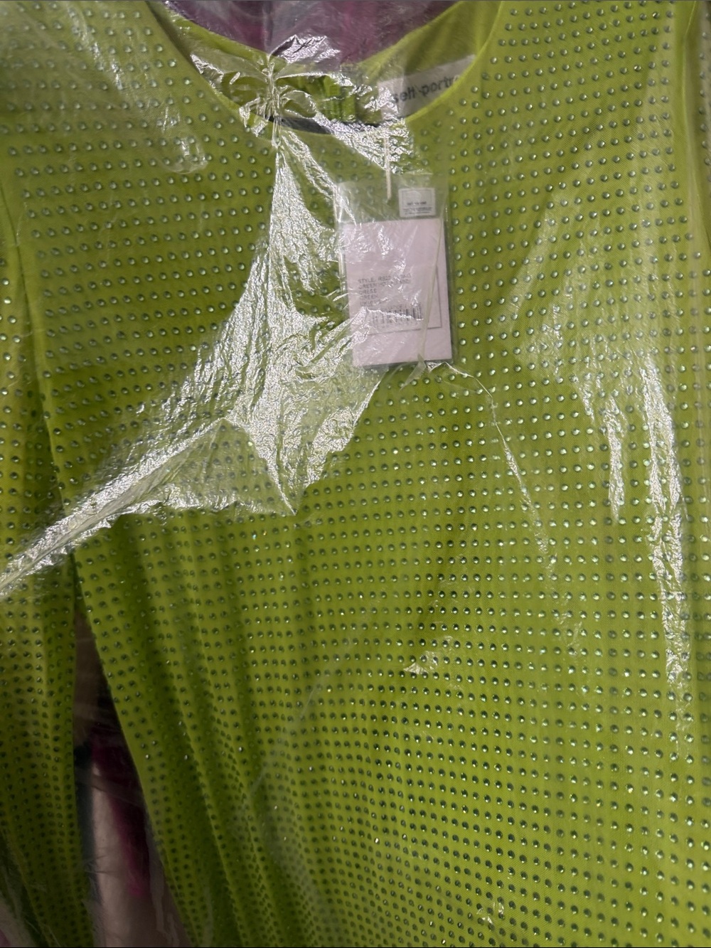 Self Portrait Women’s Lime Green Studded dress maxi